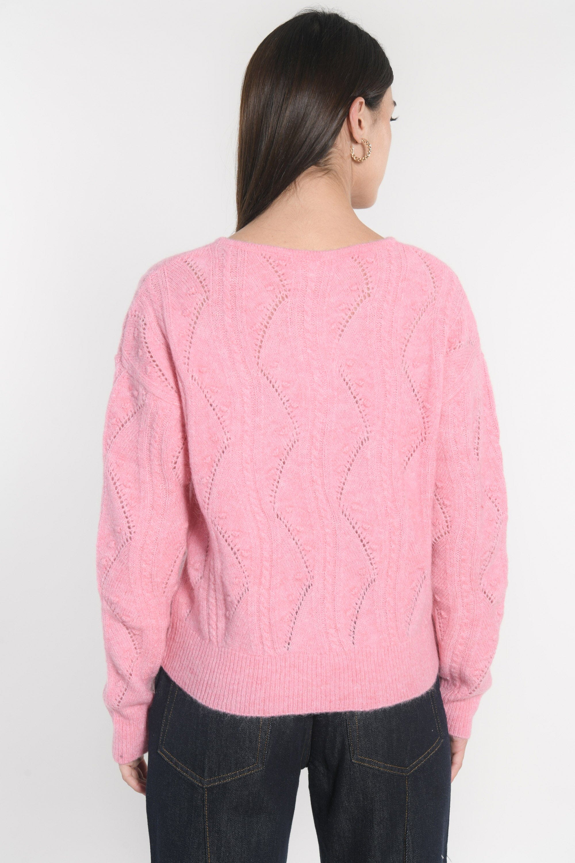 PULL MONICA ROSE POUDRÉ CHINÉ PULL KOOKAI Mode Kookai