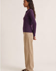 PULL POLO - D-CRISTINA - AUBERGINE PULL NEW KOOKAI Mode Kookai