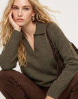 PULL POLO - DOROTHEE - KAKI PULL NEW KOOKAI Mode Kookai