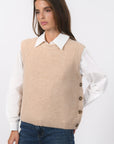 PULL SANS MANCHE - BAMBI - CAMEL PULL NEW KOOKAI Mode Kookai