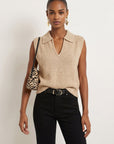 PULL SANS MANCHE - DIMA - BEIGE PULL NEW KOOKAI Mode Kookai