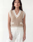 PULL SANS MANCHES - CALLIE - BEIGE/ECRU PULL NEW KOOKAI Mode Kookai