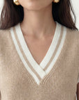 PULL SANS MANCHES - CALLIE - BEIGE/ECRU PULL NEW KOOKAI Mode Kookai