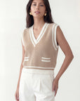 PULL SANS MANCHES - CALLIE - BEIGE/ECRU PULL NEW KOOKAI Mode Kookai