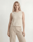 PULL SANS MANCHES - CASILA - ECRU PULL NEW KOOKAI Mode Kookai