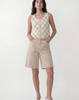 PULL SANS MANCHES - COLETT - CREME PULL NEW KOOKAI Mode Kookai
