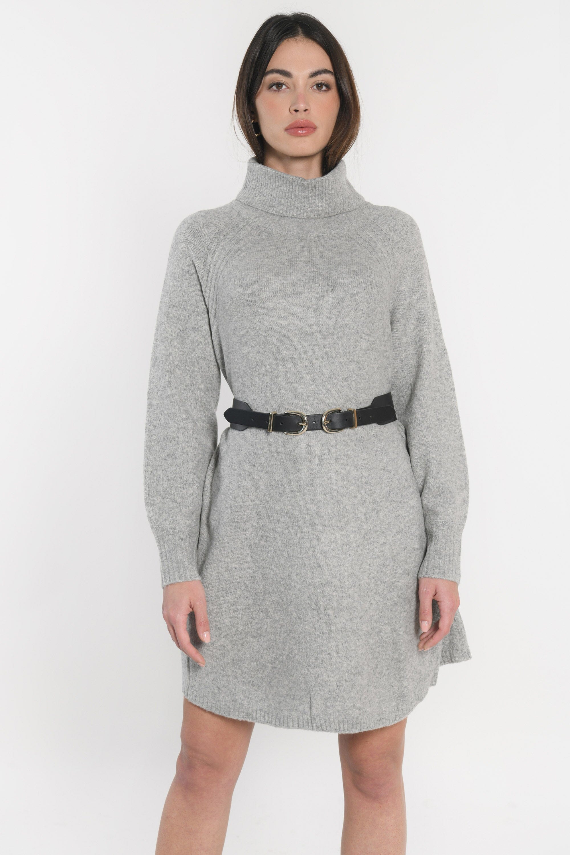 ROBE COL ROULÉ MANDY GRIS CHINÉ ROBE KOOKAI Mode Kookai