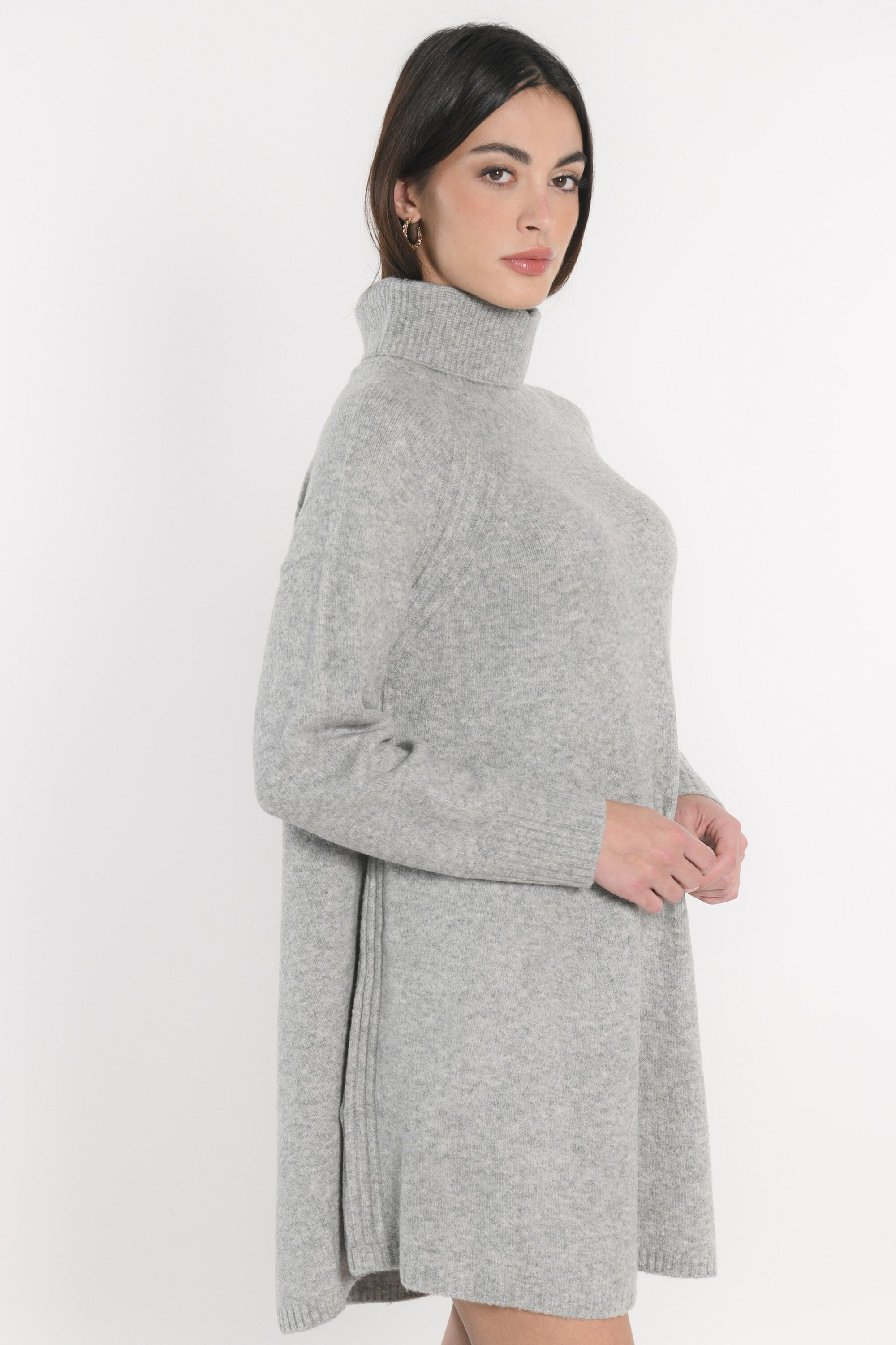 ROBE COL ROULÉ MANDY GRIS CHINÉ ROBE KOOKAI Mode Kookai