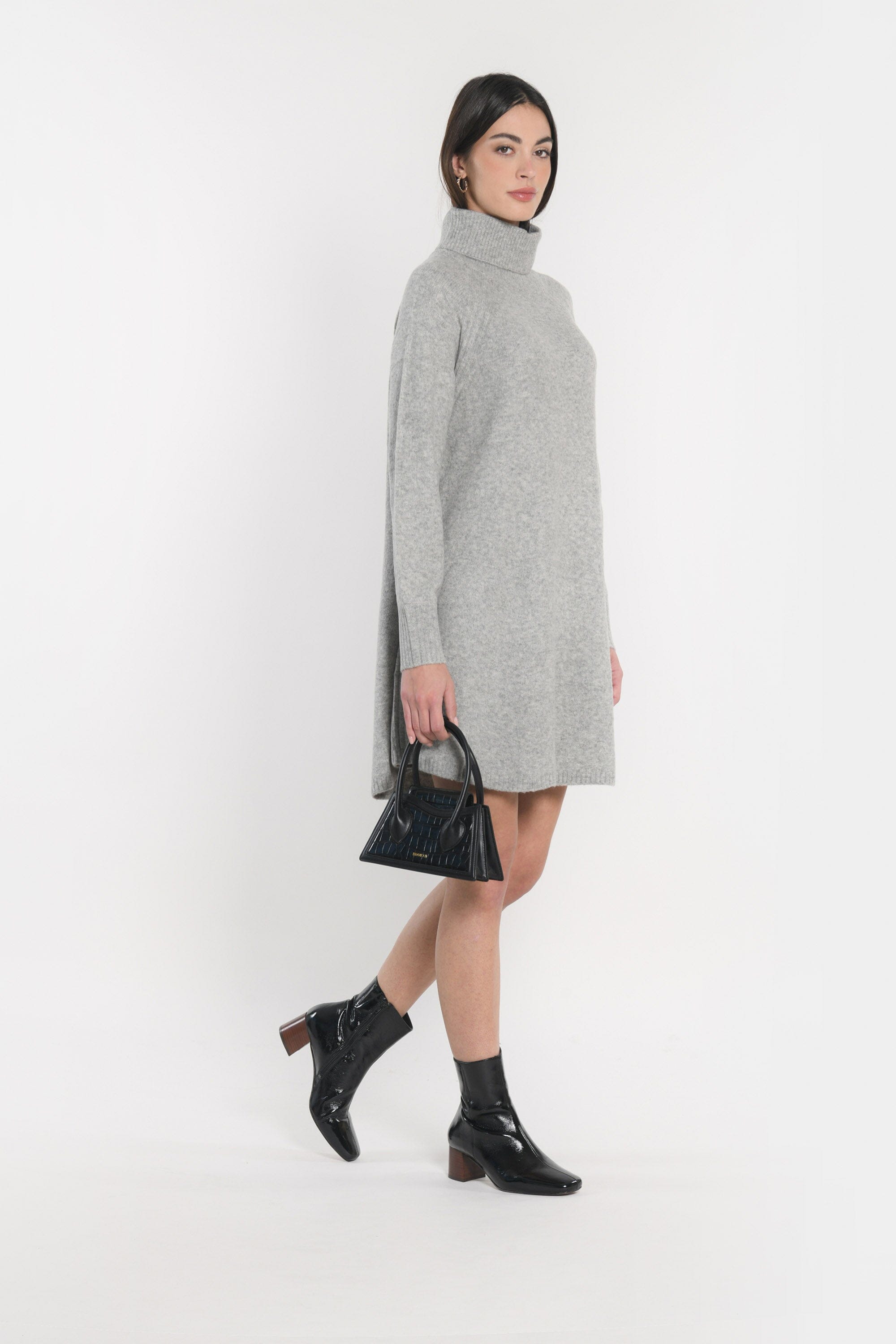 ROBE COL ROULÉ MANDY GRIS CHINÉ ROBE KOOKAI Mode Kookai