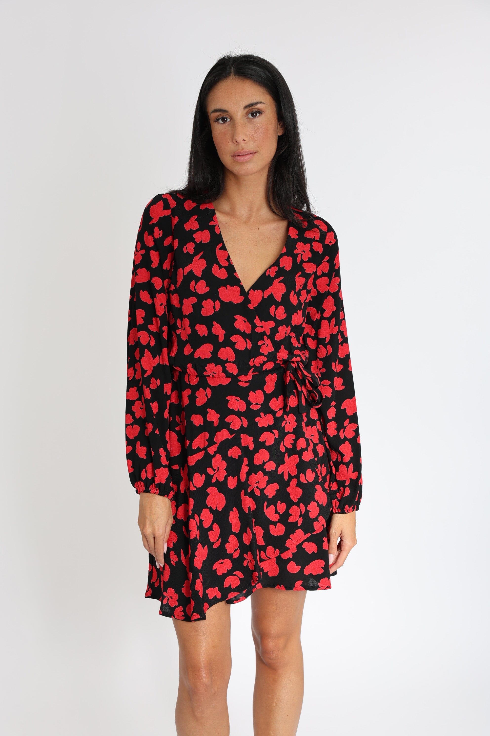 ROBE COURTE CARMEN NOIR/ROUGE – kookai - Main Image