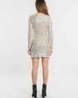 ROBE COURTE - JAY - SILVER/GOLD ROBE NEW KOOKAI Mode Kookai