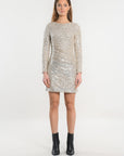 ROBE COURTE - JAY - SILVER/GOLD ROBE NEW KOOKAI Mode Kookai