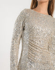 ROBE COURTE - JAY - SILVER/GOLD ROBE NEW KOOKAI Mode Kookai