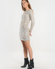 ROBE COURTE - JAY - SILVER/GOLD ROBE NEW KOOKAI Mode Kookai