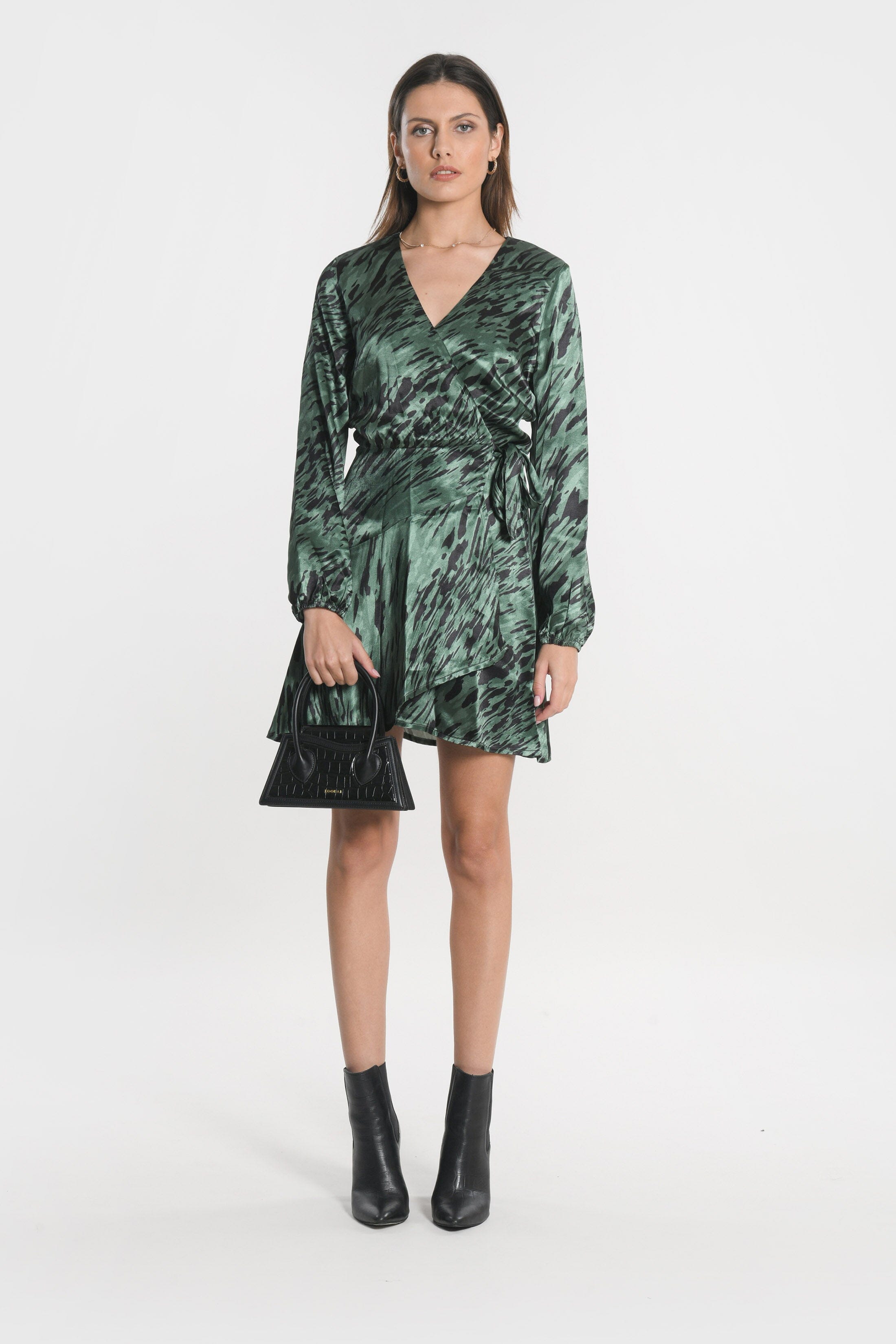 ROBE COURTE NESA NOIR/VERT ROBE KOOKAI Mode Kookai