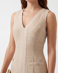 ROBE COURTE TWEED - CATALINA - BEIGE ROBE NEW KOOKAI Mode Kookai
