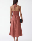 ROBE EVASEE - CHELSEA - TERRACOTTA ROBE NEW KOOKAI Mode Kookai