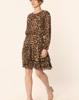 ROBE LEOPARD - CARAMEL - AZELIA ROBE NEW KOOKAI Mode Kookai