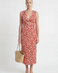 ROBE MIDI - CLARISSA - GRENAT ROBE NEW KOOKAI Mode Kookai