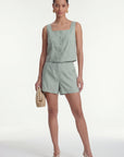 SHORT 100% LIN - CHELSEA - CELADON SHORT NEW KOOKAI Mode Kookai
