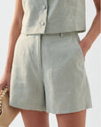 SHORT 100% LIN - CHELSEA - CELADON SHORT NEW KOOKAI Mode Kookai