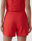 SHORT 100% LIN - CHELSEA - GRENAT SHORT NEW KOOKAI Mode Kookai