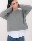 SWEAT- BISTA - GRIS TEE SHIRT NEW KOOKAI Mode Kookai