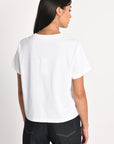 T-SHIRT CŒR PERLÉ NINA BLANC TEE SHIRT KOOKAI Mode Kookai