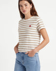 TEE MARINIÈRE - COEUR - ECRU/CANNELLE TEE SHIRT NEW KOOKAI Mode Kookai
