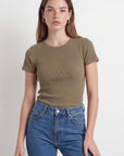 TEE SHIRT - CARISSA - OLIVE TEE SHIRT NEW KOOKAI Mode Kookai