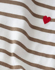 TEE SHIRT - COEUR MARINIERE - ECRU/CANNELLE TEE SHIRT NEW KOOKAI Mode Kookai