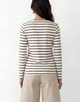 TEE SHIRT - COEUR MARINIERE - ECRU/CANNELLE TEE SHIRT NEW KOOKAI Mode Kookai