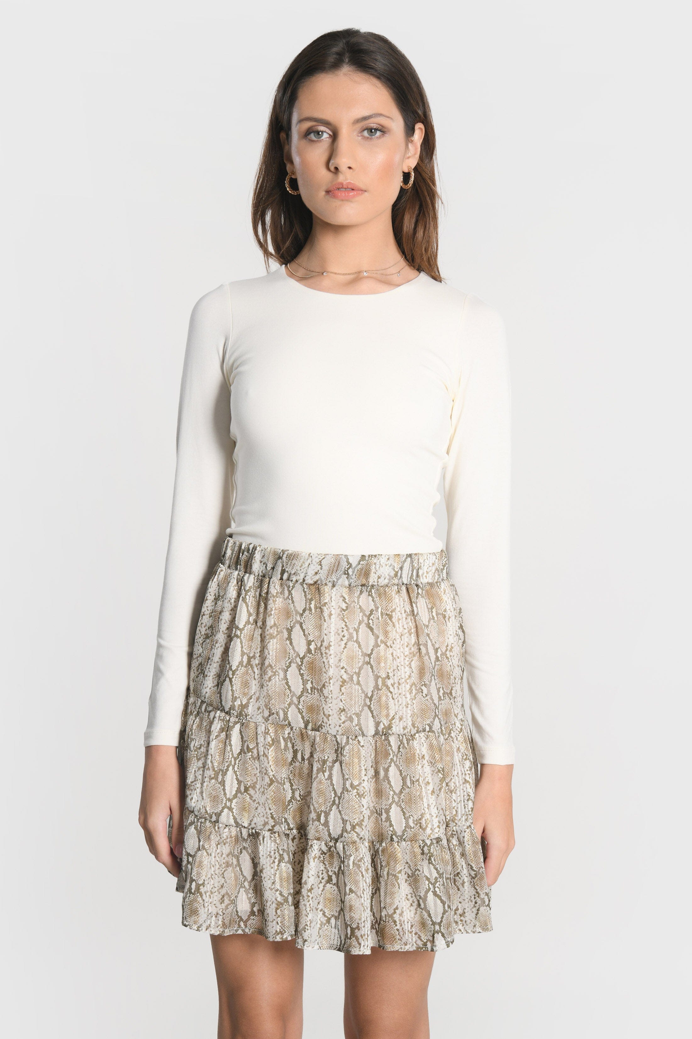 TEE SHIRT COL ROND CURT ECRU TEE SHIRT KOOKAI Mode Kookai