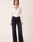 TEE-SHIRT COL V - MATHILDA - ECRU TEE SHIRT KOOKAI Mode Kookai