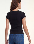 TEE SHIRT - COLE - NOIR TEE SHIRT NEW KOOKAI Mode Kookai