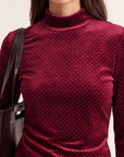 TEE-SHIRT DOS NU - DENA - BORDEAUX TEE SHIRT NEW KOOKAI Mode Kookai