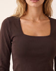 TEE-SHIRT ML - CLEMENTINE - BRUN TEE SHIRT KOOKAI Mode Kookai