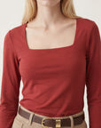 TEE-SHIRT ML - CLEMENTINE - TERRACOTTA TEE SHIRT KOOKAI Mode Kookai