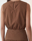 TOP BOITE - CELIA - CHOCOLAT TOP NEW KOOKAI Mode Kookai
