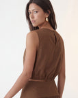 TOP BOITE - CELIA - CHOCOLAT TOP NEW KOOKAI Mode Kookai