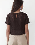 TOP BRODE - CORDIS - CHOCOLAT TEE SHIRT NEW KOOKAI Mode Kookai