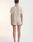 TOP BRODE - CORDIS - ECRU TEE SHIRT NEW KOOKAI Mode Kookai