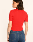 TOP COL MONTANT - ROUGE - ANDY PULL KOOKAI Mode Kookai