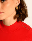 TOP COL MONTANT - ROUGE - ANDY PULL KOOKAI Mode Kookai