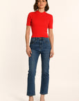 TOP COL MONTANT - ROUGE - ANDY PULL KOOKAI Mode Kookai