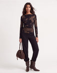TOP - DAVY - CHOCOLAT TEE SHIRT NEW KOOKAI Mode Kookai
