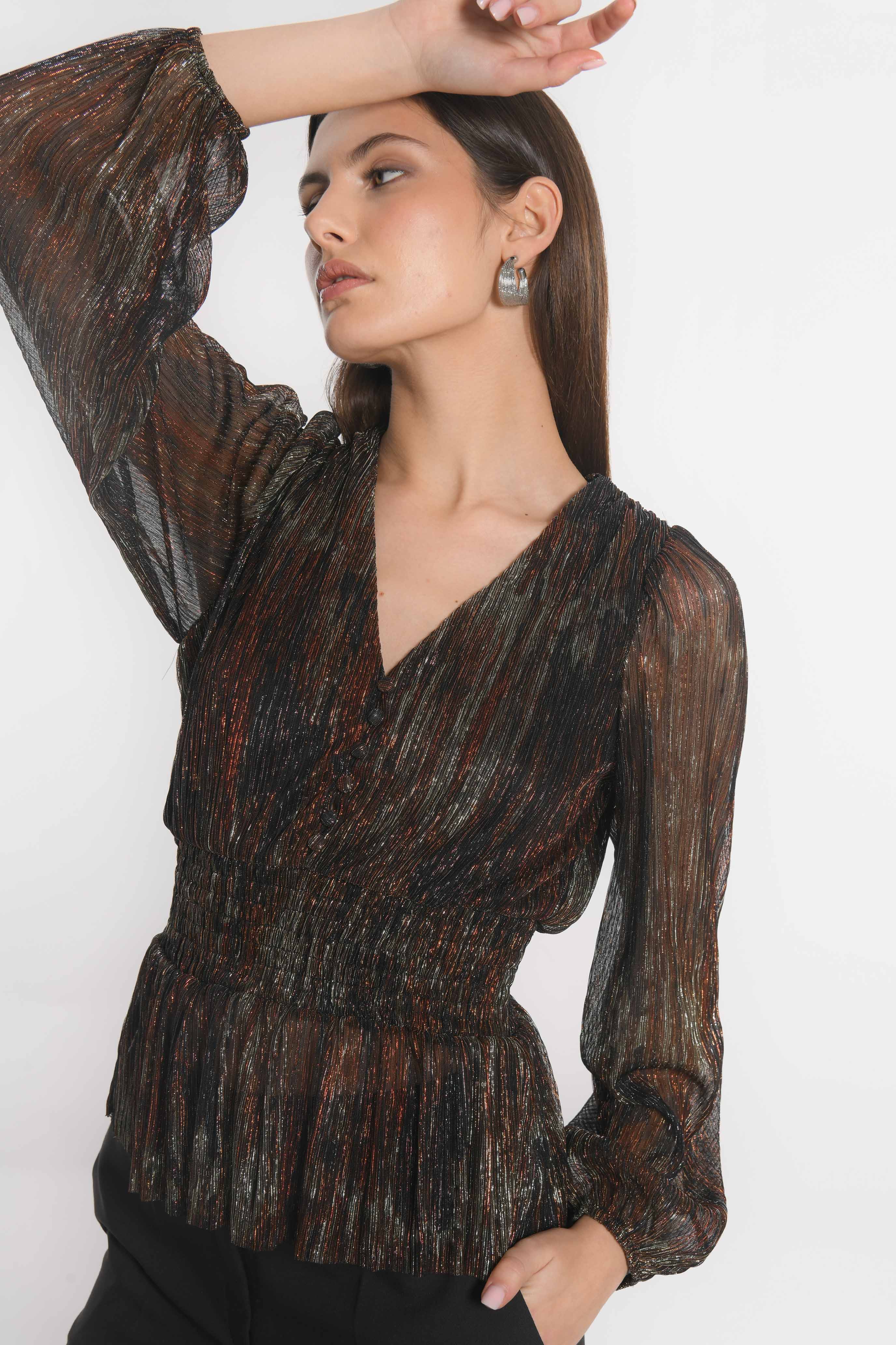 TOP - JANET - MULTI GOLD TOP NEW KOOKAI Mode Kookai