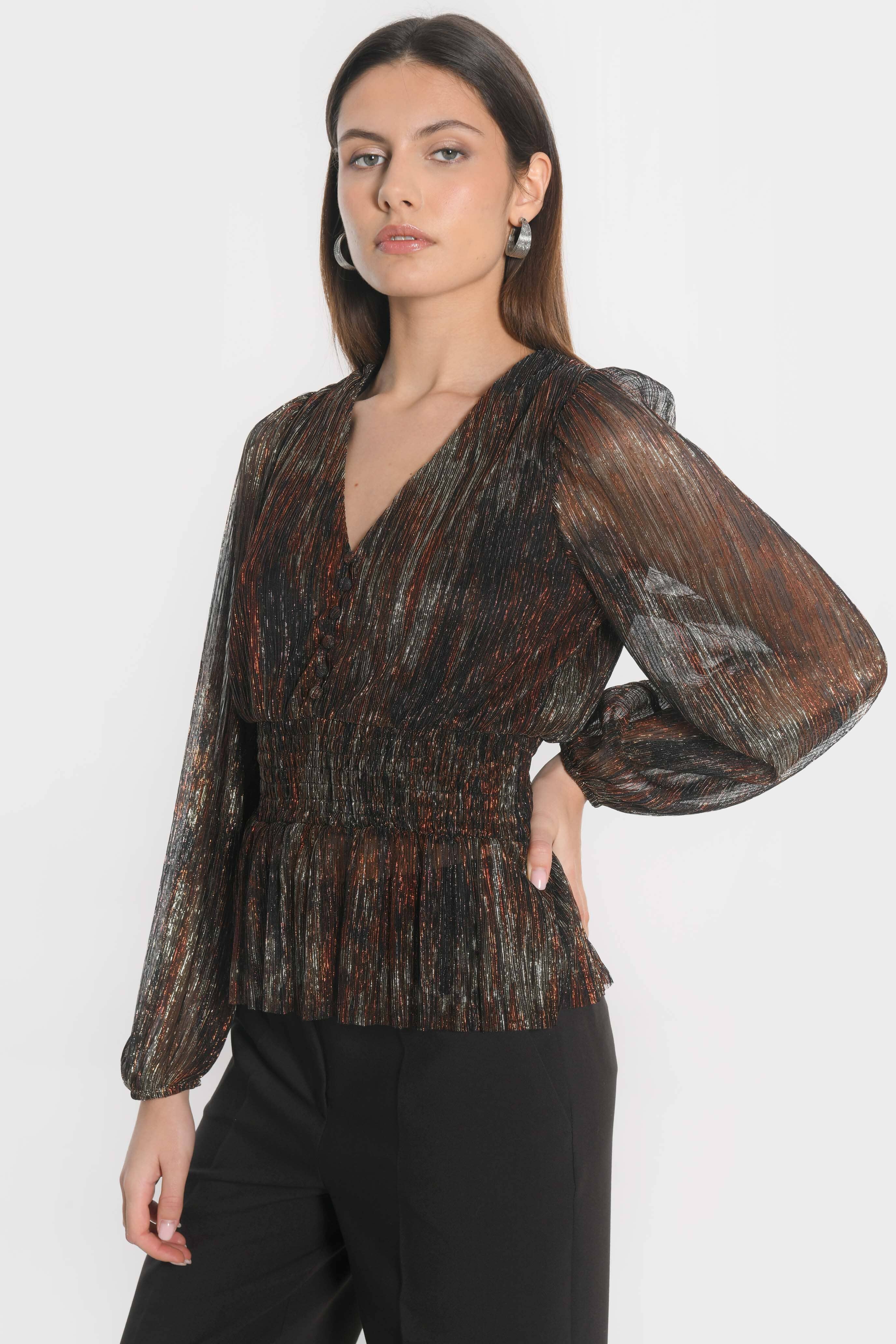 TOP - JANET - MULTI GOLD TOP NEW KOOKAI Mode Kookai