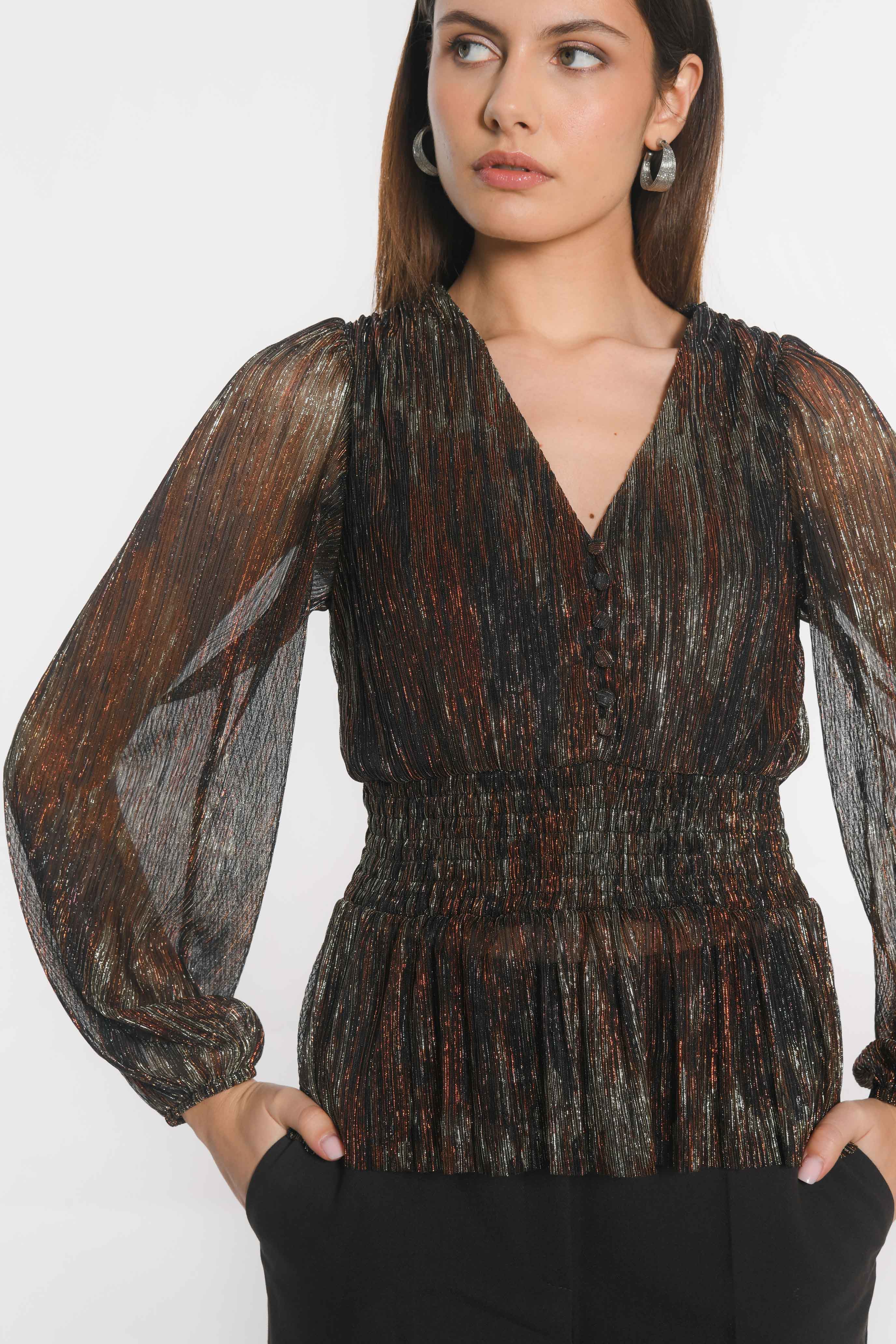 TOP - JANET - MULTI GOLD TOP NEW KOOKAI Mode Kookai