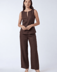 TOP LIN - CHELSEA - CHOCOLAT TOP NEW KOOKAI Mode Kookai